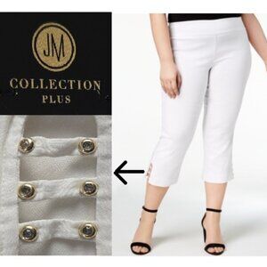 JM Collection Plus Cut-Out Cropped Capri Pants - size 4X